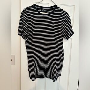 Men’s S pacsun black and white striped shirt